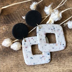 Handmade polymer clay earrings in the style Ann